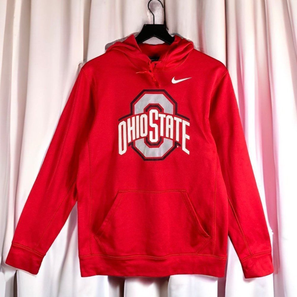 Ohio State Buckeyes Hoodie Sweatshirt Size Small Mens Nike Pullover Red Therma
